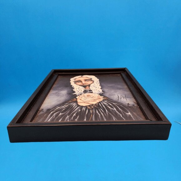 "Rose" By Angelina Wrona Framed Fine Art Print Gothic Halloween Decor 10x12" - Picture 4 of 9
